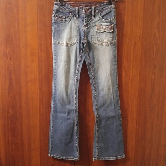 Vintage Embroidered Squeeze Jeans Size 3/4 - Picture 2 of 6